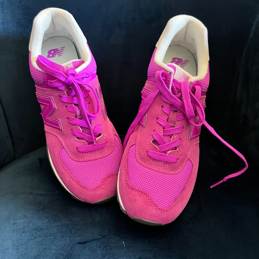 New Balance Pink Fuschia 574 sneakers,  size 10,  barely used